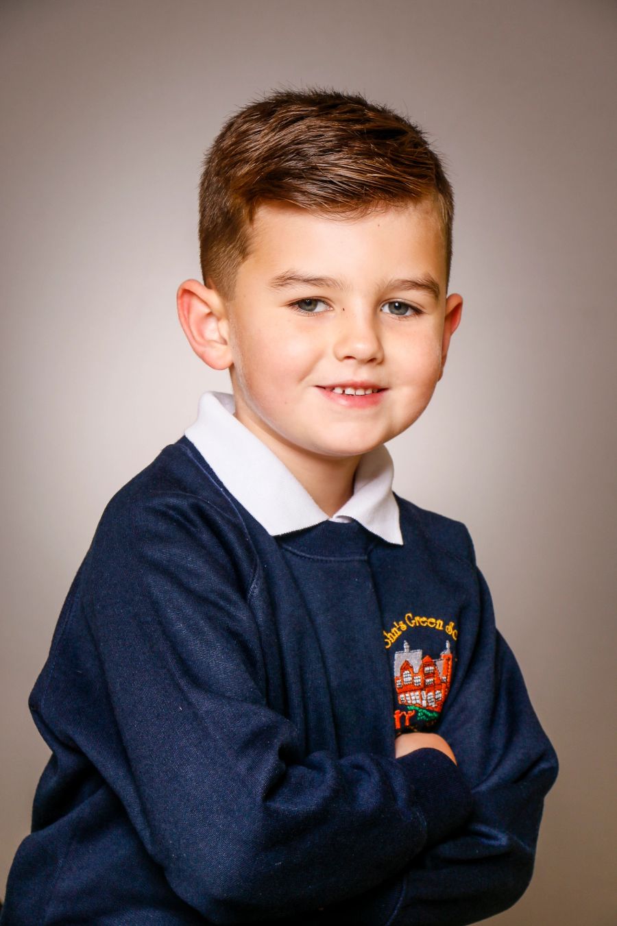 School portrait of a boy smiling
